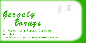 gergely boruzs business card